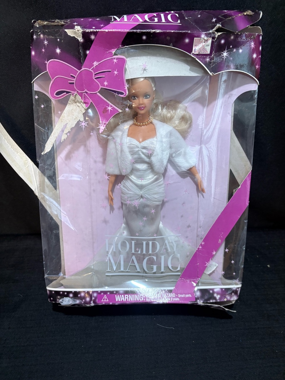 VTG 2003 Jakks Pacific Holiday Magic Blonde Doll 11 1/2”( BOX IS DESTROYED)